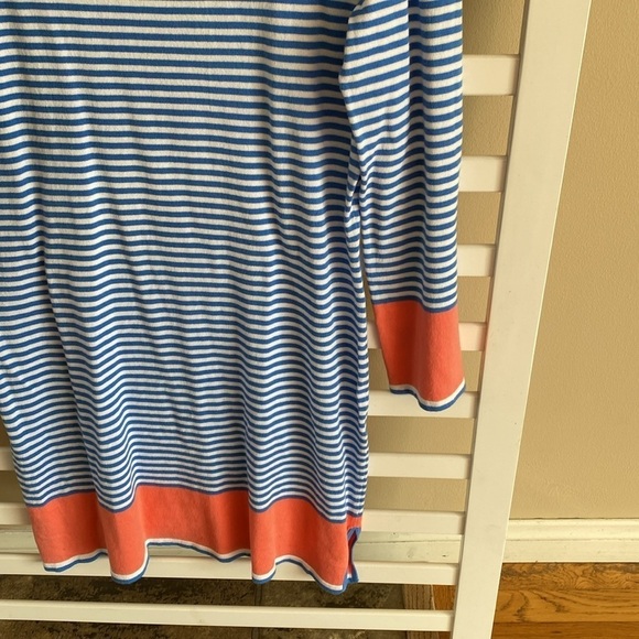 Sail to Sable Knit Striped Blue White & Coral Sweater Slip Dress Size small - Picture 3 of 11